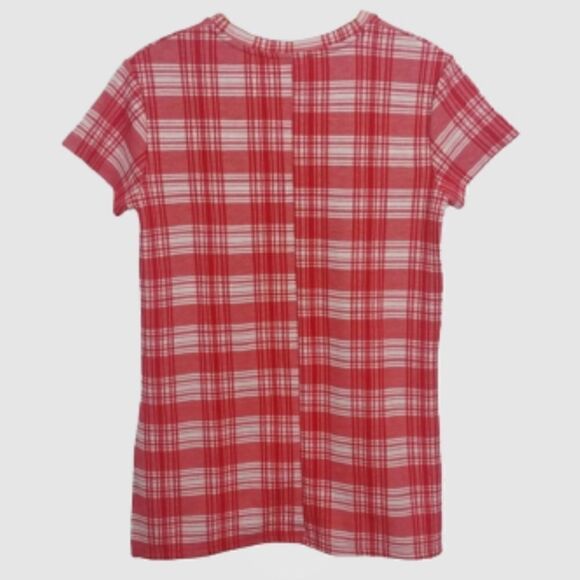 Zara》 Trafaluc Red & White Plaid Tunic Style Top NWOT - Picture 5 of 7